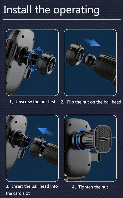Car Mount Phone Holder Clamp Type Mounts Cell Phone Holder Screw Hook Navigation Clamp Car Phone Holder Mount Fit All Smartphones...