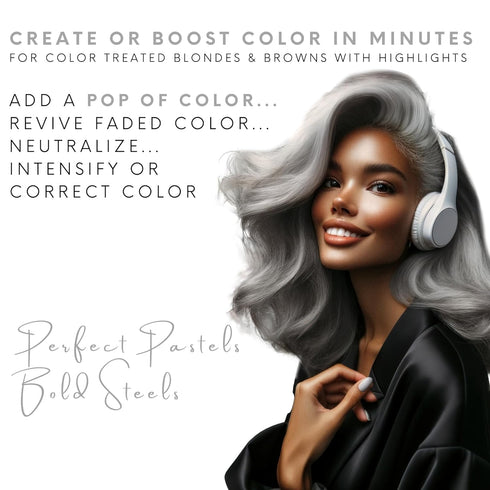 Watercolors Intense Metallic Color Depositing Sulfate & Paraben Free Shampoo, Maintains & Enhances Haircolor - Steel 8.5 oz...