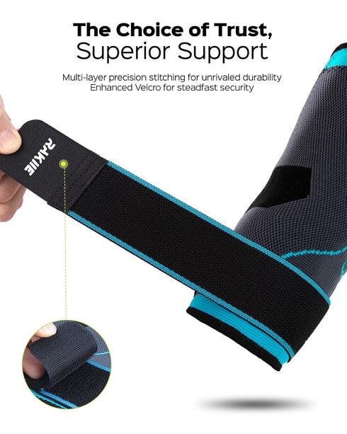Elbow Compression Sleeve 2 Pack, Elbow Brace for Tendonitis and Tennis Elbow, Pain Relief Elbow Brace for Men & Women, Elbow Sleeve Reduce Joint P...