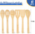 HANSGO 6PCS Bamboo Cooking Utensils, Bamboo Spatula Spoons Kitchen Cooking Utensils Set for Home Kitchen Housewarming Holiday Gift...