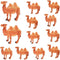 Hand Painted Camel Figurines Miniature Animal Statue Wildlife Bactrian Camel Figure Toy Cake Toppers Moss Landscape Decoration DIY Terrarium Craft...