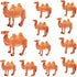 Hand Painted Camel Figurines Miniature Animal Statue Wildlife Bactrian Camel Figure Toy Cake Toppers Moss Landscape Decoration DIY Terrarium Craft...