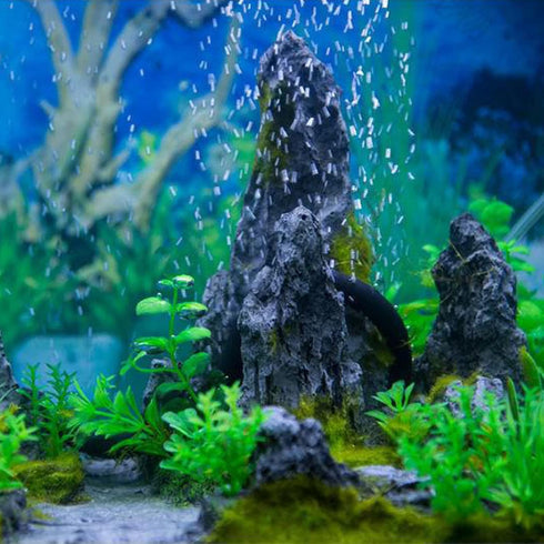 Aquarium Rubber Wall Curtain Tube Hose,Soft Diffuser Bubble Tube 90cm/35.4 Inch Length for Fish Tank...