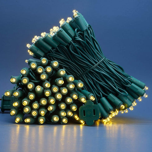 200 Count Warm White Wide Angle LED Christmas Lights, 66 ft Green Wire UL Certified Commercial Grade 5mm Holiday String Light Set (Warm White)...