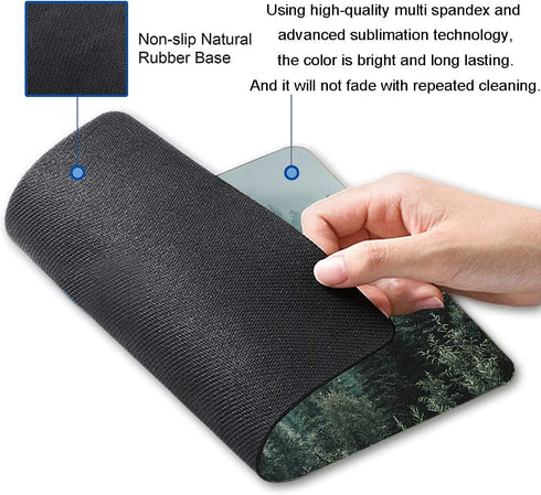 Mouse Pad, Mist Forest Mouse Pad, Washable Square Cloth Mousepad for Gaming Office Laptop, Non-Slip Rubber Computer Mouse Pads for Wireless Mouse,...