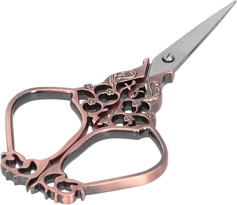 Vintage Classical DIY Sewing Scissors for Embroidery and Art Craft Collection, Ergonomic Handle Design (Rose Gold)...