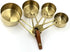 XINLI Measuring cups and spoons set, stainless steel with durable copper plating, plus brown leather buckle...