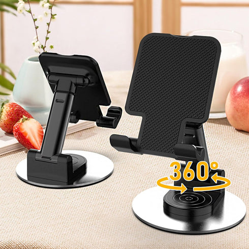 Rotatable Cell Phone Stand for Desk, Height Angle Adjustable Phone Holder Portable Phone Stand Compatible for Most Smartphones iPhone 14, Pro, Pro...