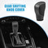 Gear Shift Head Knob Cover Transmission Lever Trim for Honda Civic 11th Gen 2022 2023 Faux Leather Black Gray Stitches...