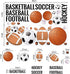 Supzone Sport Balls Wall Stickers Boys Wall Decals Basketball Soccer Baseball Football Hockey Wall Decor Boys Playroom Bedroom Classroom Living Ro...