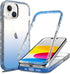 HAII Clear Case for iPhone 15 Plus, Thin Slim Crystal Bilayer Bumper Shockproof Protective Case Cover for iPhone 15 Plus 6.7 inch 2023 (Clear Blue...