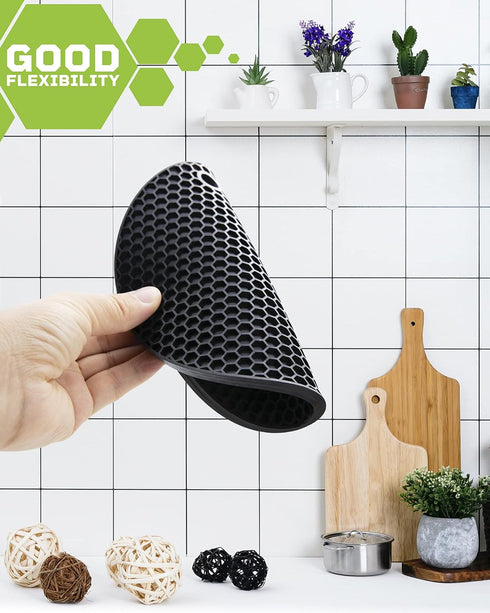 Wapodeai 2pcs Silicone mats for Kitchen Counter,Pot Holders,Silicone mat,Trivet,hot Pads,potholders for Kitchens,trivets for hot pots,Holders,Flex...