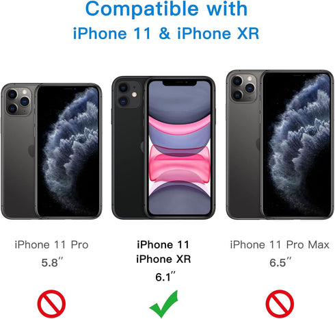JETech One Touch Install Screen Protector for iPhone 11/XR 6.1-Inch, Full Coverage Tempered Glass Film, Auto Alignment Tool Kit, HD Clear, 2-Pack....