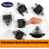 30Amp Thermal Circuit Breaker Assortment Kit Push Button Manual Reset 125/250V AC 32V DC Quick Connect Terminals Waterproof Button Caps for Overlo...