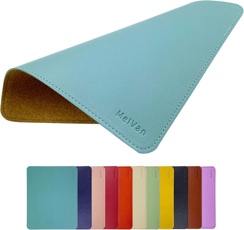 MelVan PU Leather Mouse Pad with Stitched Edge, Wood Mouse Pad, Waterproof Gaming Mouse Pad Mat for Computers, Laptop, Office & Home, 10.2" x 8.3"...