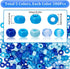SUNNYCLUE 1000Pcs 6x9mm Pony Beads Bulk 5 Styles Blue Pony Beads Kandi Beads Hair Braid Beads Opaque Transparent Blue Plastic Pony Craft Beads for...