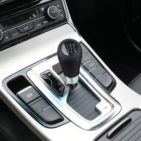 Abfer 6 Speed Shift Knob Leather Gear Stick Shifter Knobs Fit for Most Manual Transmission Vehicle Truck, Black...