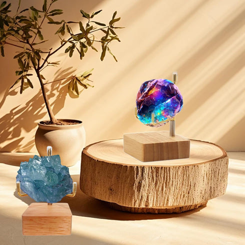 4 Pcs Rock Display Stand with Wooden Base Adjustable Metal Arm Display Stand Easel Crystal Display Stand Small Rock Collection Display Mineral Dis...