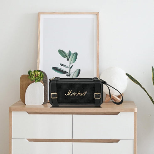 TXEsign Travel Carrying Case for Marshall Middleton Portable Bluetooth Speaker, with Shoulder Strap Protective Cover Replacement Strap Carrying PU...