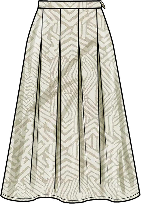 Simplicity Misses' Skirt Sewing Pattern Kit, Code S9472, Sizes 16-18-20-22-24, Multicolor...