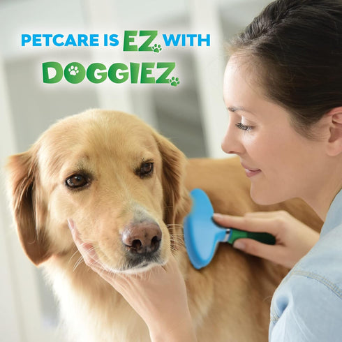 Double Row Dog Rake Deshedding Comb for Matted Hair - Top Fur & Undercoat Deshedding Brush for Dogs & Cats, Long Hair & Short - Undercoat Rake Bru...