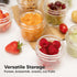 KeaBabies 12pk 4oz Glass Baby Food Containers - Leak-Proof, Microwavable Small Baby Glass Jars with Lids, Baby Food Storage Containers, Baby Snack...