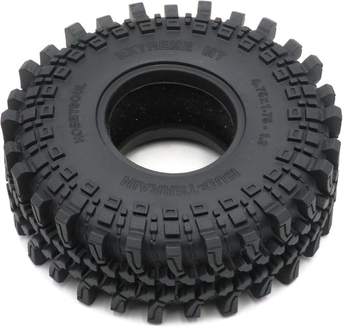 2pcs RC 1.9 Mud-Terrain Tires Tyres Height 121mm/4.75inch for 1/10 Redcat Gen8 / Traxxas TRX-4 / RC4WD D90 TF2 / Tamiay CC01 / Axial SCX10 90047 S...