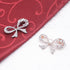 2-Piece Set Luxury Rhinestone Bow Brooch Hijab Pins for Wedding Bouquet Christmas Party Valentine's Day Gift for Women Men Bridal Wife Mom...