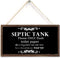 Bathroom Quote Wood Sign-Septic Tank Sign Hanging Signs 10 X 5 Inch, Toilet Rule Wooden Plaque Hanging Wall Art, Septic Tank Toilet Notes Hanging ...