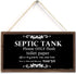 Bathroom Quote Wood Sign-Septic Tank Sign Hanging Signs 10 X 5 Inch, Toilet Rule Wooden Plaque Hanging Wall Art, Septic Tank Toilet Notes Hanging ...