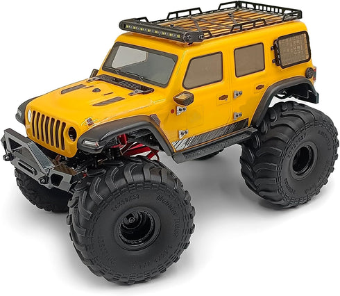 RCHUBAM 1.0" Wheel and Tire Set 4Pcs 69mm * 33mm Large Sticky Crawler Tires with Wheels for 1/18 TRX4M 1/24 Scale RC Crawler Car Axial SCX24 Upgra...