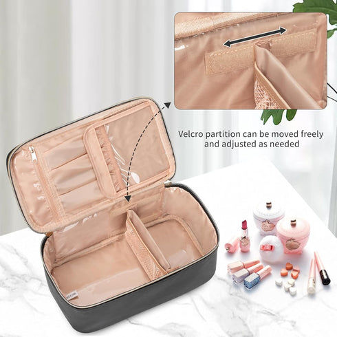 OCHEAL Makeup Bag, Travel Makeup Bag Organizer Waterproof Cosmetics Make Up Bag,Toiletry Bag for Women,Large Capacity for Girls Daily Use Dorm Roo...