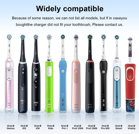 USB Electric Toothbrush Charger for Braun Oral B 3757 Charger, Replacement USB 3757 Charger for Oral-B, Waterproof Inductive Charging Base Portabl...
