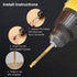 Titanium HSS Drill & Saw Bit Set Twist Drill Bits 3-8mm Serrated Side Cutting Drill Bit Woodworking Tools for Wood Dry Wall Plastic Metal...