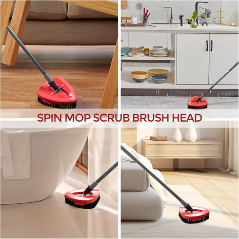 Scrub Brush, 2 Pcs Spin Mop Scrub Brush Head Compatible EasyWring 1-Tank System, Hard Bristle Cleaning Brush for Bathroom, Kitchen, Tub and Tile (...