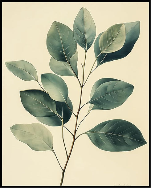 Posterizer 1 pcs-plant leaves-Chic art for plant lovers 4-Floral & Botanical Art-Workplace & Office Art-Living Room Bedroom Decor- unframed wall a...