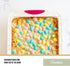 Trudeau 8x8in Confetti Silicone Cake Pan – Reinforced Hybrid of Flexible Silicone and Hard Lining for Shape Stability – Nonstick, BPA Free, Oven S...