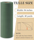 Sage Green Tulle Fabric Roll, 54" x 40 Yards (120FT) Tulle for Wedding Decoration DIY Tutu Party Backdrop Baby Shower Table Skirts Gift Wrapping...