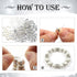 TOAOB 200pcs Rondelle Spacer Beads 6mm 8mm 10mm Round Crystal Czech Loose Spacer Beads Silver Rhinestone Charms Beads with Elastic String for DIY ...