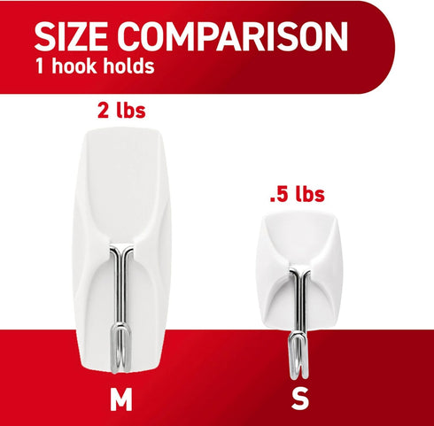 Command Small Wire Toggle Hooks, 4 Wall Hooks and 5 Command Strips, Damage-Free Hanging with Adhesive, No Tools for Hanging, Organization and Stor...