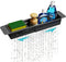 NiHome Extendable Over Sink Kitchen Organizer, Telescopic Sink Storage Rack for Sponge, Non-Slip Pads Expandable Sink Caddy, Adjustable Sponge/Bru...
