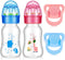 Jexine 4 Pieces Reborn Baby Doll Accessories, includes 2 Magnetic Pacifier and 2 Baby Doll Bottles Baby Doll Pacifier Feeding Bottle for Reborn Do...