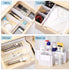 ShineMe Drawer Dividers, 8pcs Drawer Divider Organizers, White DIY Plastic Grid, Plastic Adjustable Drawer Dividers, Household Storage Makeup Sock...