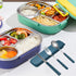 Travel Utensils Portable Silverware Cutlery Set Stainless Steel Reusable Flatware Portable Fork Spoon Chopsticks with Case for Camping Picnic Hiki...