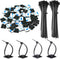140 Pack 3/4" Zip Tie Adhesive Mounts Self Adhesive Cable Base Holders with Multi-Purpose Tie wire clips with screw hole,Anchor stick on wire hold...