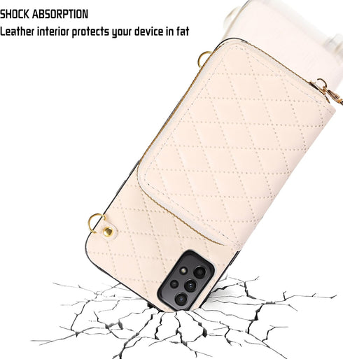 Furiet Detachable Crossbody Strap Wallet Case for Samsung Galaxy A23 5G/4G with Zipper Purse, Multi Card Slots and PU Leather Stand Shockproof Cel...