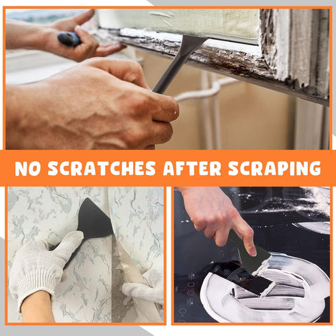 9 Pcs Plastic Scraper Tool Sticker Scraper Tool Plastic Razor Blade Scraper Plastic Pick Plastic Scraper Non Scratch Tool Putty Knife for Window F...