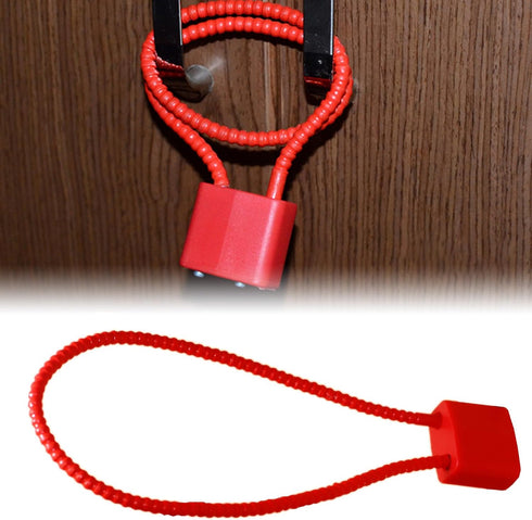 Anti-Theft Heavy Duty Steel Cable Lock, Red, 15"...