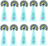 JKJF 20 Pcs Peacock Candy Boxes, Peacock Triangle Shape Party Supplies Chocolate Boxes for Wedding, Kids Birthday Party Decorations...