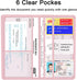 Premium Car Registration and Insurance Card Holder, Car Document Holder for Cards, Driver License & other Essential Documents (Pink)...